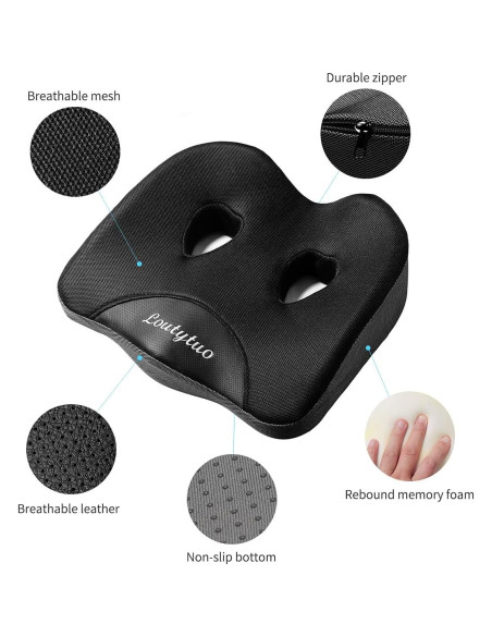 Almohadilla para Asiento LOUTYTUO 45x39cm Espuma de Memoria