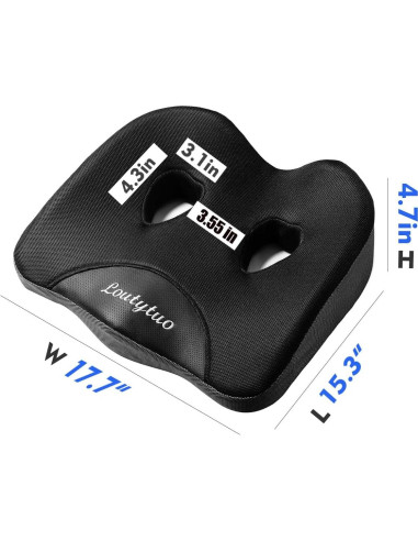 Almohadilla para Asiento LOUTYTUO 45x39cm Espuma de Memoria