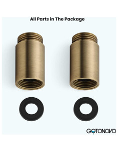 Tubo de Extensión Gotonovo 5.08 cm para Grifo de Baño - Bronce Antiguo 2