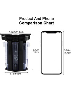 Contador de Monedas 5-en-1 QWLWBU Tubo Clasificador Negro 2