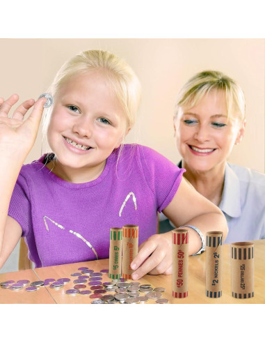 Contador de Monedas 5-en-1 QWLWBU Tubo Clasificador Negro