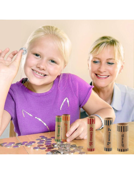 Contador de Monedas 5-en-1 QWLWBU Tubo Clasificador Negro