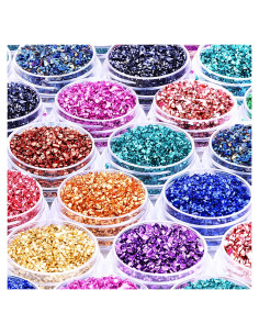 12 Piezas de Vidrio Triturado Brillante DIYCICO 110g para Manualidades