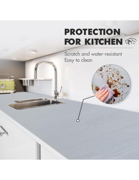 Forro de Estante Viseeko Gris 30.48 cm x 3.05 m Antideslizante