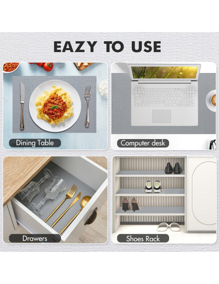 Forro de Estante Viseeko Gris 30.48 cm x 3.05 m Antideslizante