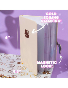 Diario Magnético Hello Kitty Rosa 100 Hojas con Cierre 2