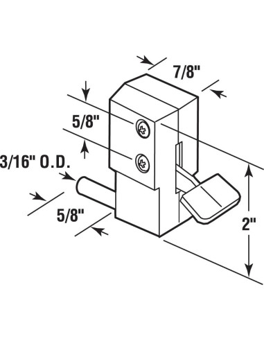 Cerradura de Puerta Corredera Prime-Line U 9877 Aluminio