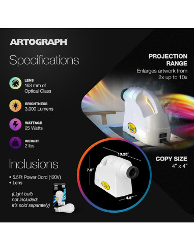 Proyector de Arte Artograph EZ Tracer - Portátil 10x Ampliación