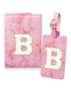 Conjunto Funda de Pasaporte y Etiqueta Giesiery Rosa