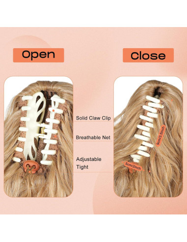 Extensión de Cola de Caballo Rizada SEIKEA 46 cm Negra Clip