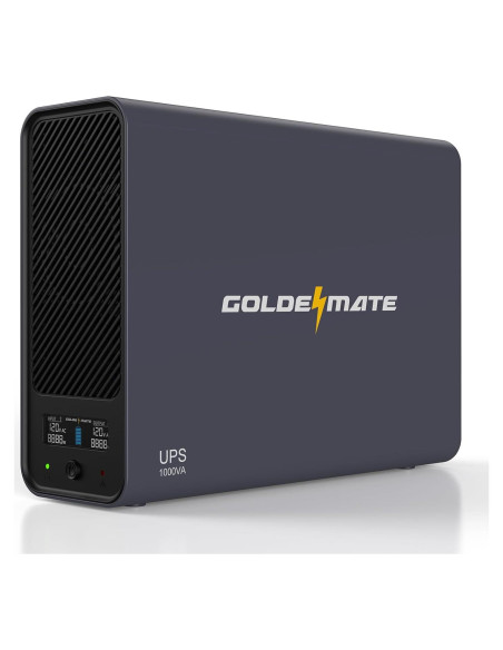 UPS 1000VA 600W GOLDENMATE Pro con Batería LiFePO4 y LCD