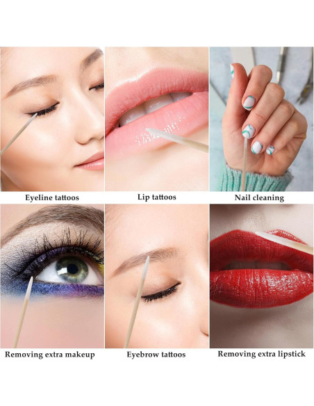 Hisopos de Algodón Punta Precisa BTYMS 1200 Unidades 10.16 cm