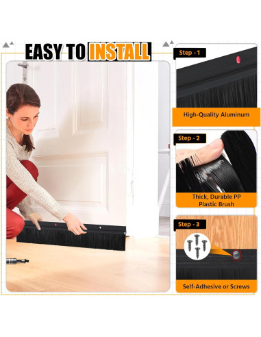 Paquete de 2 Barreras para Puertas COZYNIX - Aislamiento de Aire y Ruido