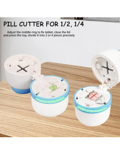 Cortador de Pastillas Veroral 1/4 con Estuche y Cuchilla Inoxidable 2