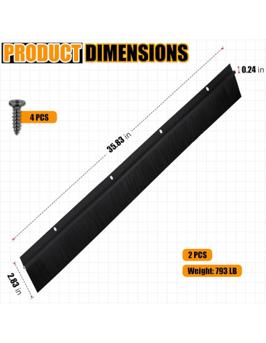 Paquete de 2 Barreras para Puertas COZYNIX - Aislamiento de Aire y Ruido