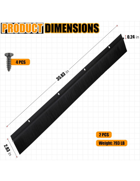 Paquete de 2 Barreras para Puertas COZYNIX - Aislamiento de Aire y Ruido