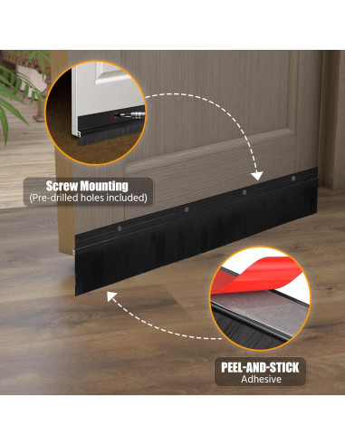 Paquete de 2 Barreras para Puertas COZYNIX - Aislamiento de Aire y Ruido