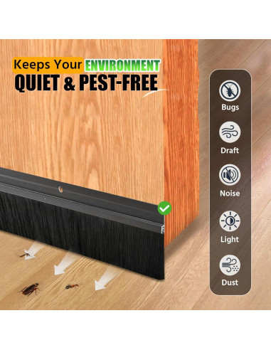 Paquete de 2 Barreras para Puertas COZYNIX - Aislamiento de Aire y Ruido