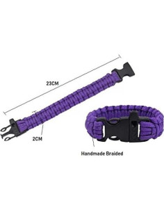 Conjunto de 2 Pulseras de Supervivencia L&F Home Paracord 23 cm 2