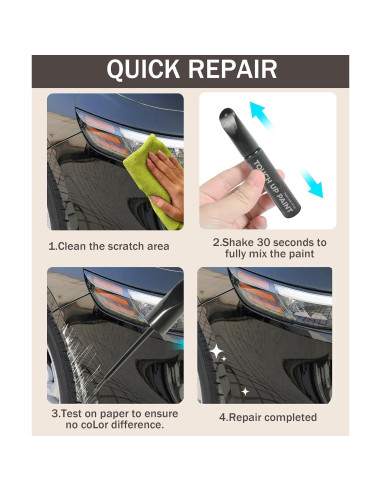 Bolígrafo de Pintura de Retoque bylikeho 12ml Negro