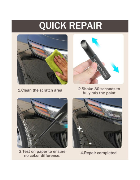 Bolígrafo de Pintura de Retoque bylikeho 12ml Negro