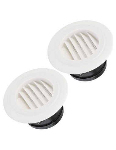 Rejilla de Ventilación Redonda FOCCTS 6.78 cm ABS Blanca 2Pack