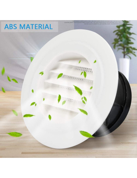Rejilla de Ventilación Redonda FOCCTS 6.78 cm ABS Blanca 2Pack