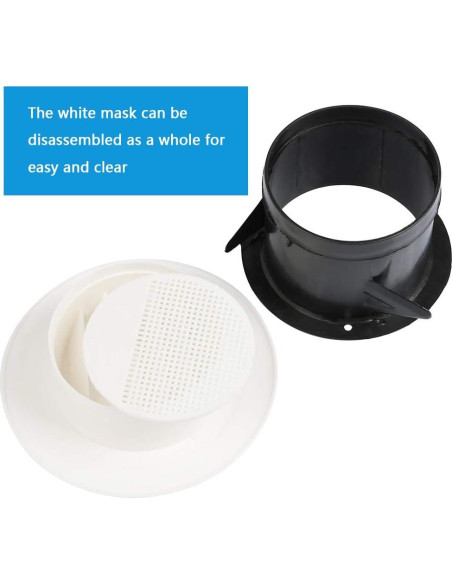 Rejilla de Ventilación Redonda FOCCTS 6.78 cm ABS Blanca 2Pack