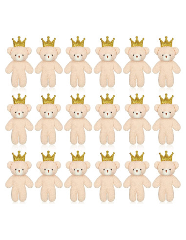 18 Osos de Peluche Miniatura Kasyat 12 cm para Llaveros