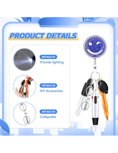 Kit de Accesorios para Enfermeras Motipuns - 6 Piezas, Negro