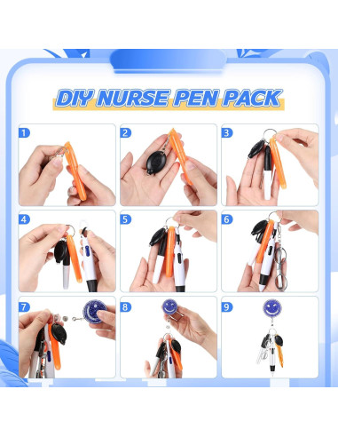 Kit de Accesorios para Enfermeras Motipuns - 6 Piezas, Negro