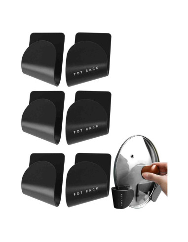 Organizador de Tapa de Olla Tendiren, 3 Soportes Ajustables Negro