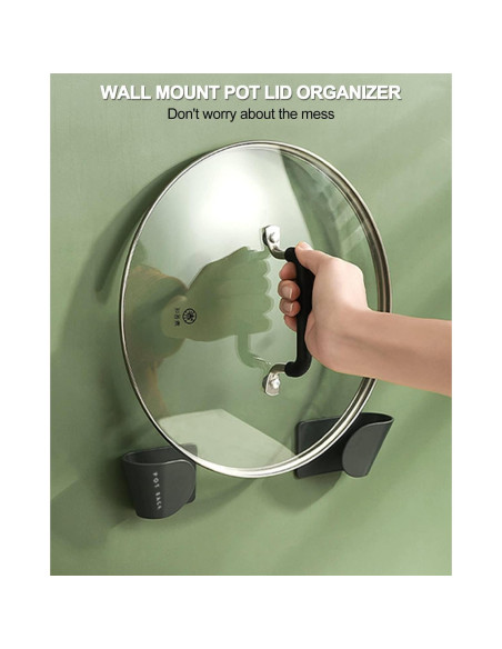 Organizador de Tapa de Olla Tendiren, 3 Soportes Ajustables Negro