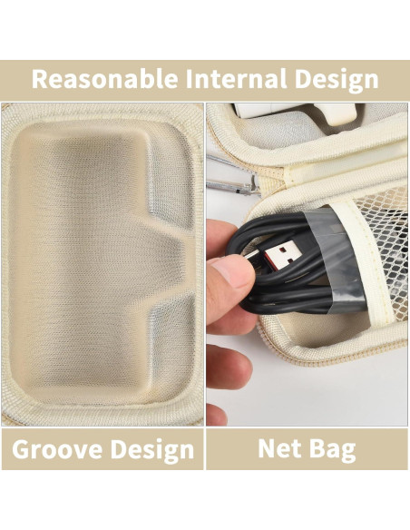 Funda de Cargador Portátil Casmilee Beige para iWALK y Más Funda de Cargador Portátil Casmilee Beige para iWALK y Más