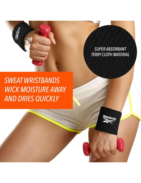 Conjunto de Banda de Sudor Reebok 3 Piezas - Unisex