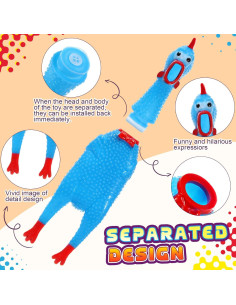 Juguete de Pollo Gritador de Goma Honoson 32 Pcs 30.48 cm 2