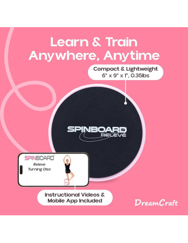 Tablero de Giro de Danza DreamCraft Rosa 15.2x22.9cm