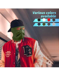 Máscara Balaclava para Niños YESLIFE Verde Ejército - Protección Frío 2
