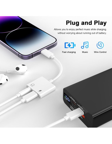 Adaptador Lightning a 3.5mm 2 en 1 para iPhone - Shenzhen