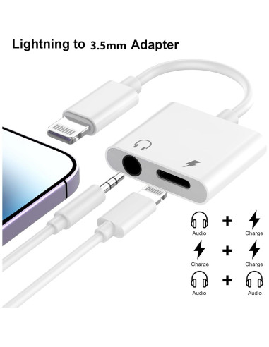Adaptador Lightning a 3.5mm 2 en 1 para iPhone - Shenzhen