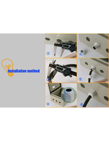 Juntas de Gland PG7 YXQ Impermeables para Cable - Paquete de 6