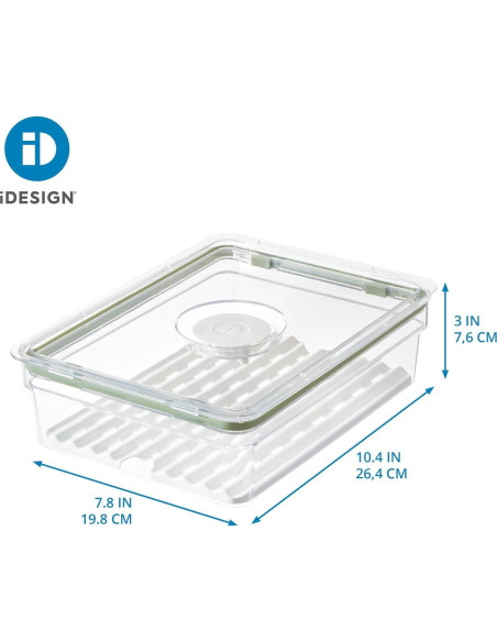 Bin de Almacenamiento iDesign Grande con Bandeja Removible 19.94x26.67x7.62 cm