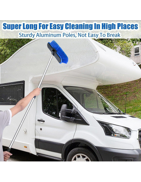 Kit de Cepillos de Lavado de Autos Stemni - Mango Largo 62"