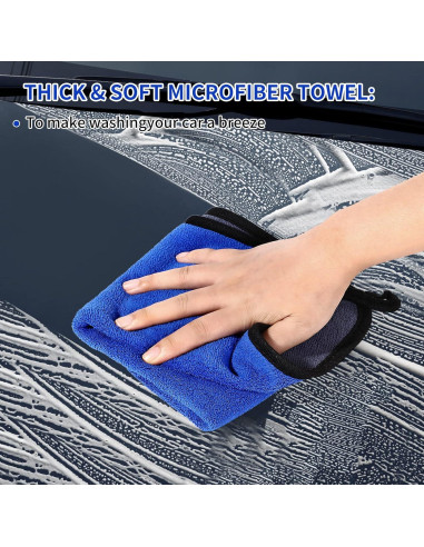 Kit de Cepillos de Lavado de Autos Stemni - Mango Largo 62"