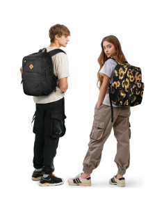 Mochila ZORFIN Negra 26L Resistente al Agua para Escuela 2