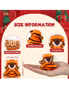 50 Mini Juguetes de Peluche Tigres Shappy - Regalos Fiesta 2