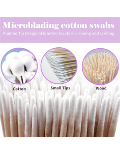 200 Hisopos de Algodón Punta Precisión MUZIYU 10.16 cm 2