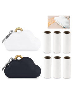 Paquete de 2 Rodillos Quitapelusas Quxddy con 6 Recargas