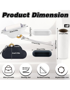 Paquete de 2 Rodillos Quitapelusas Quxddy con 6 Recargas 2