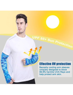 Mangas para Brazo Bacophy 3 Pares UV Enfriamiento UPF 50 2
